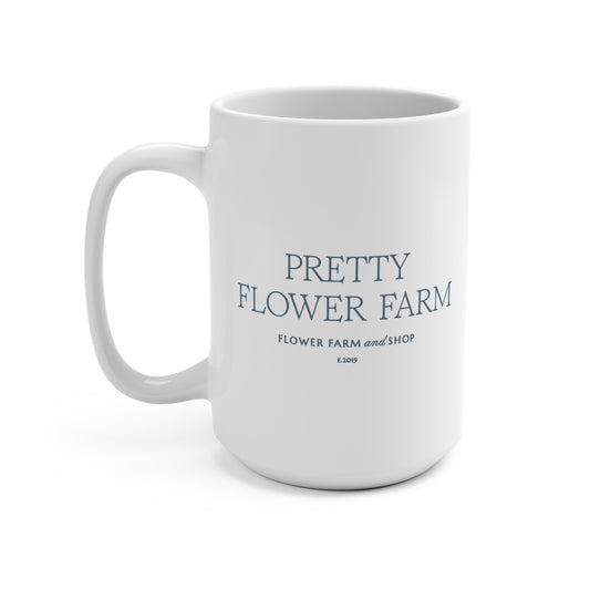 Pretty Flower Farm Mug - 15oz (Sea Salt)