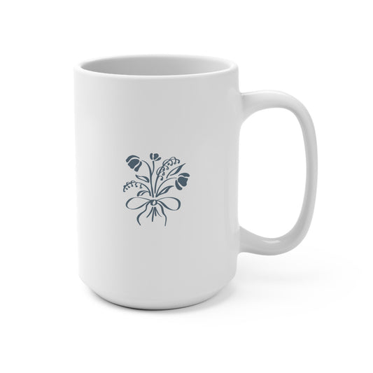 Pretty Flower Farm Mug - 15oz (Sea Salt)